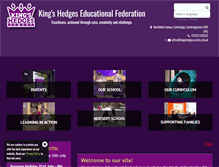 Tablet Screenshot of kingshedgesprimary.org.uk